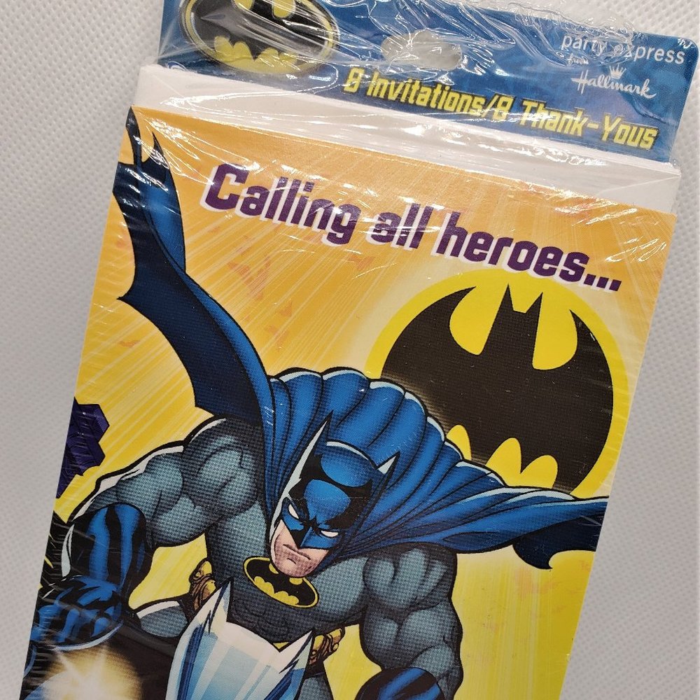 Batman (8) Party Invitations and Thank You Cards